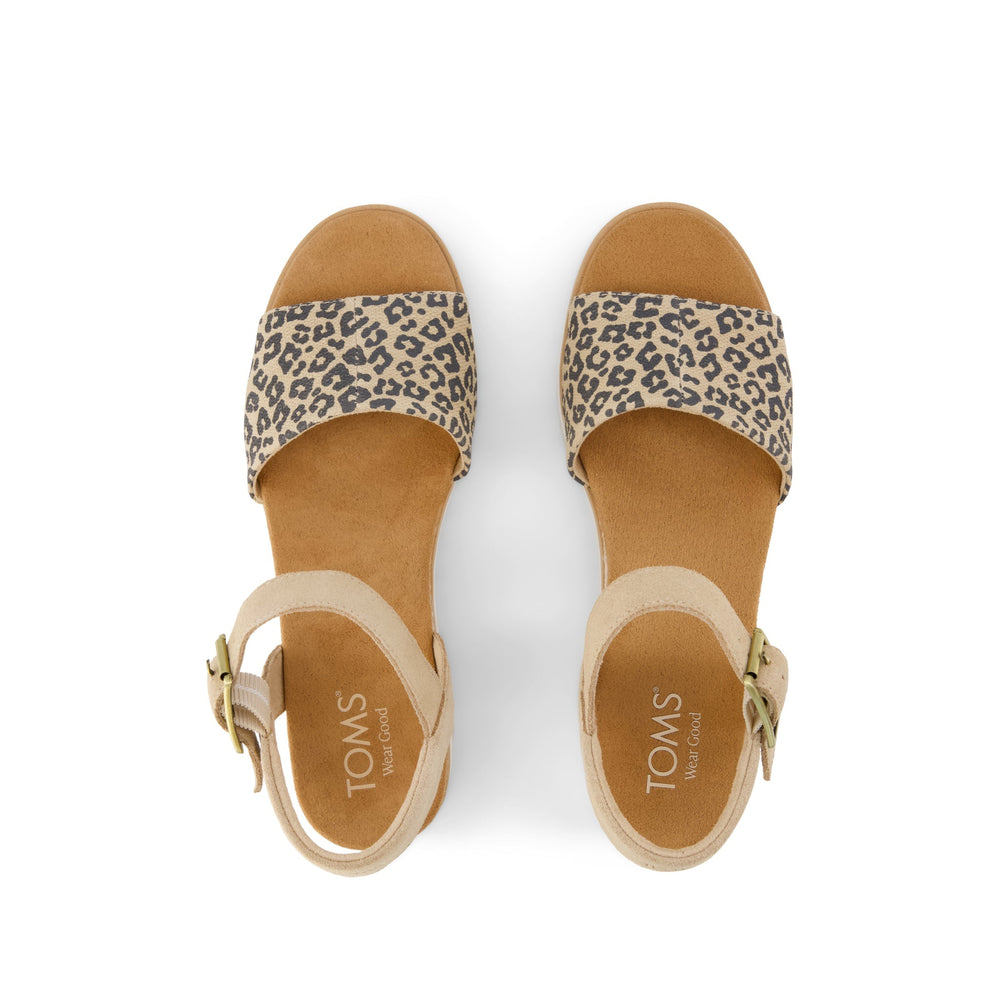 Diana Wedge Sandal Natural Leopard Print