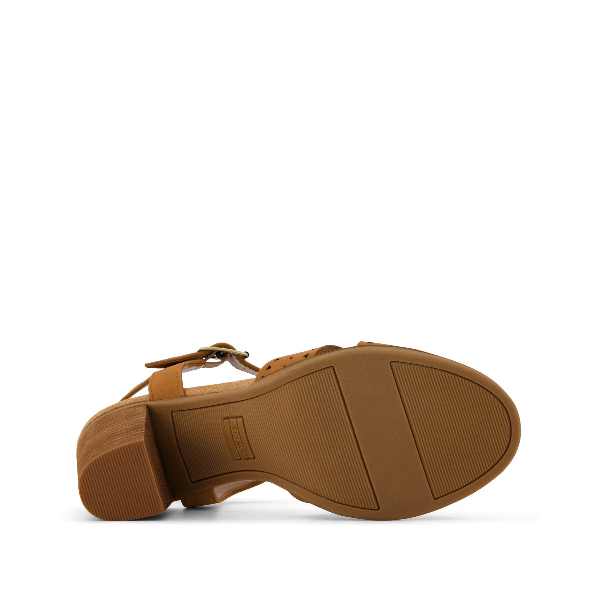 Majorca Strappy Heeled Sandal Brown Perforated Leather