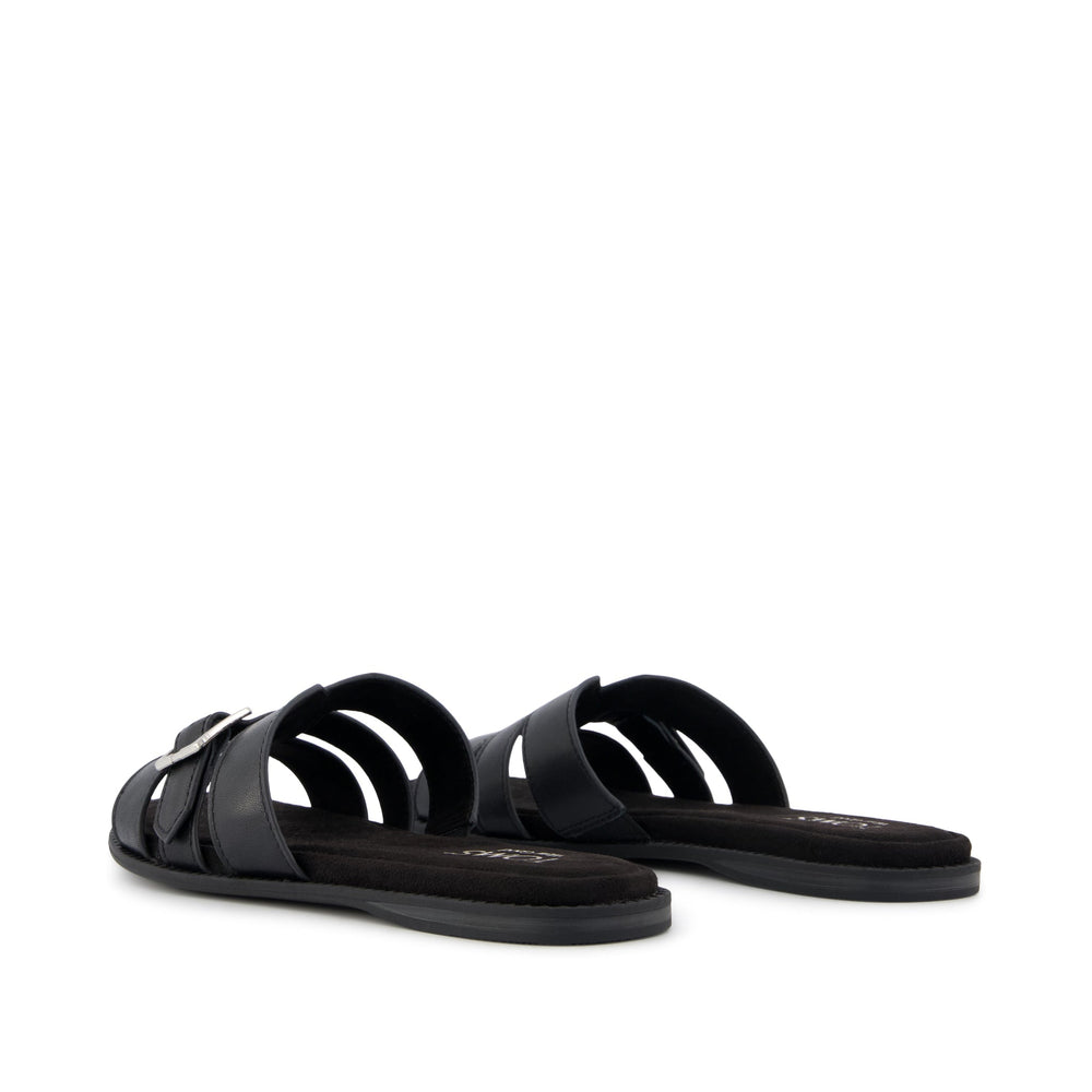 Sol Slide Sandal Black Leather