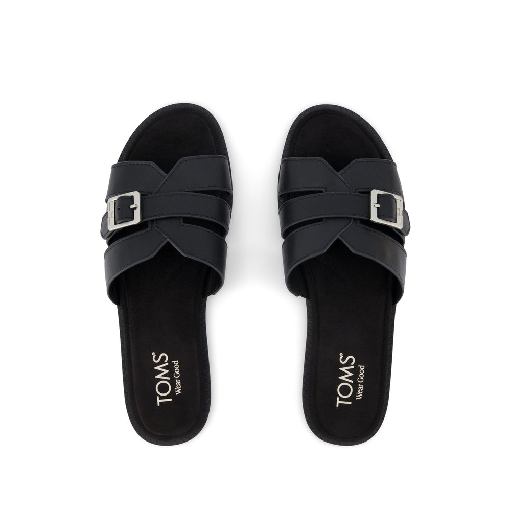 Sol Slide Sandal Black Leather