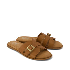 Sol Slide Sandal Brown Sugar Leather