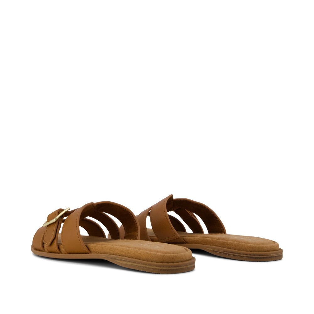 Sol Slide Sandal Brown Sugar Leather