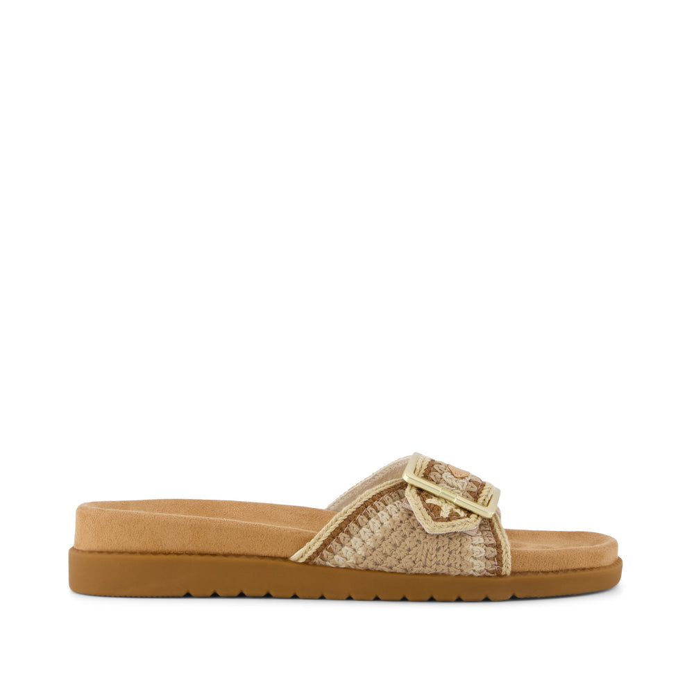 Marin Slide Sandal Almond Crochet