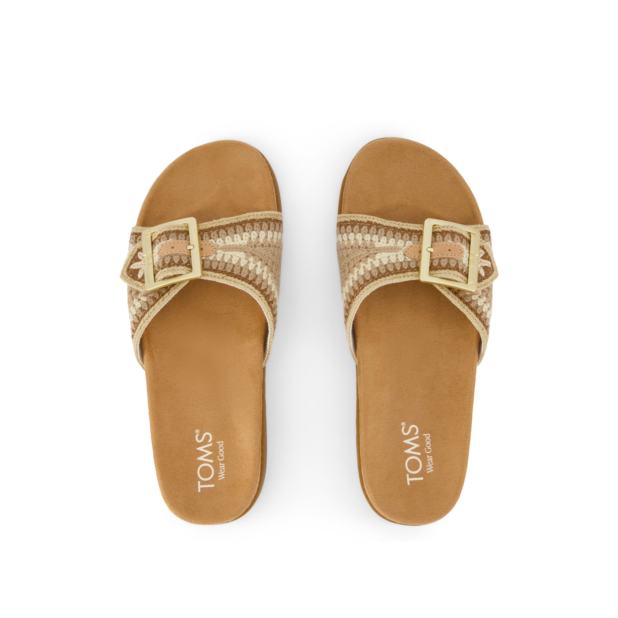 Marin Slide Sandal Almond Crochet