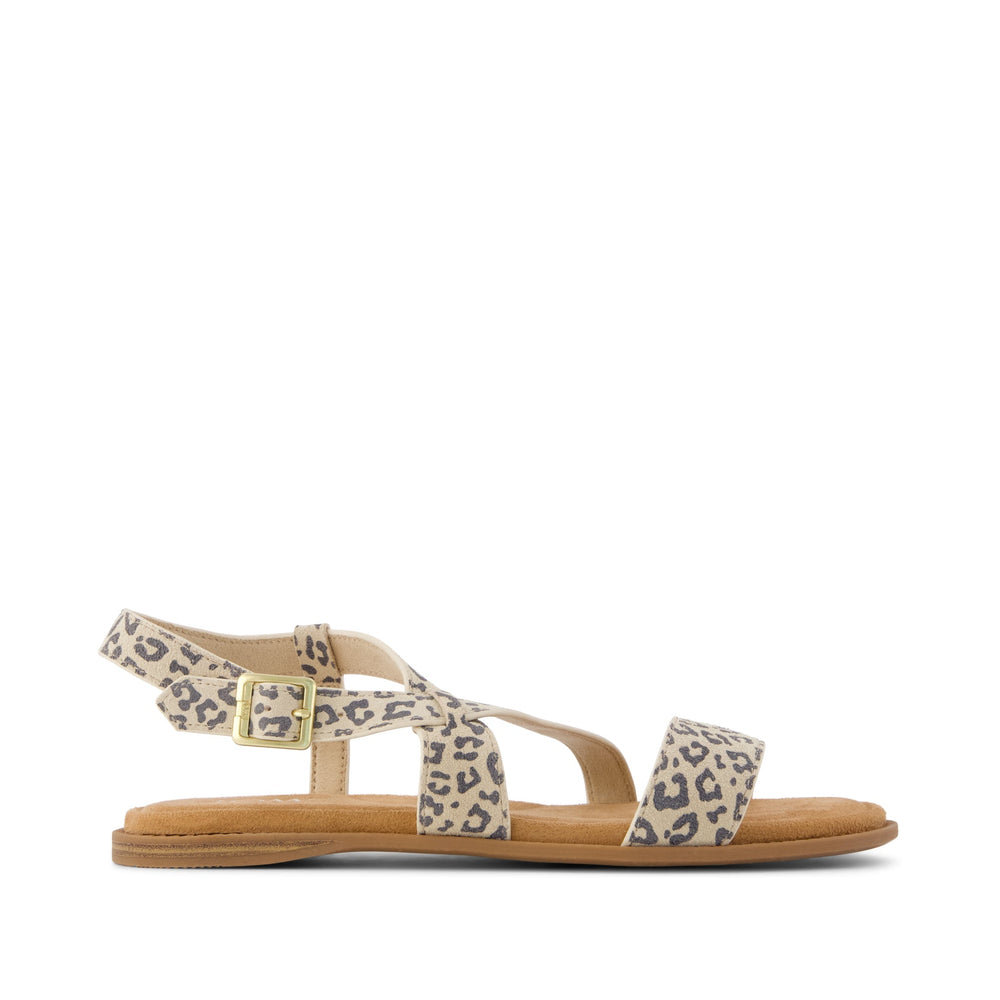 Mar Strappy Sandal Leopard Print Suede