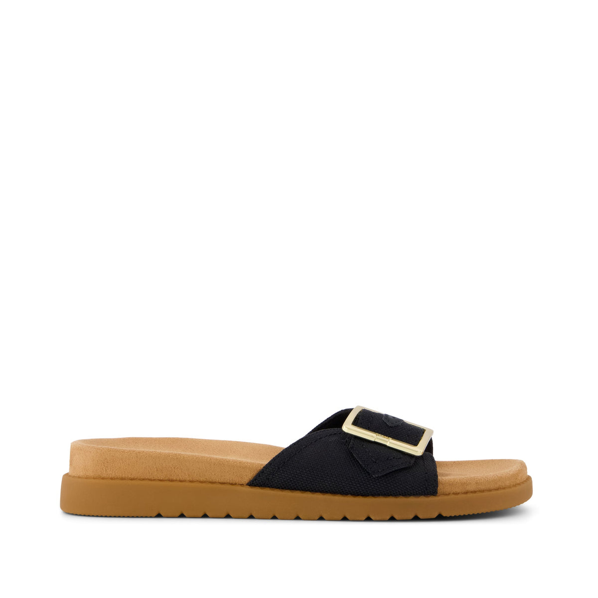 Marin Slide Sandal Black Canvas