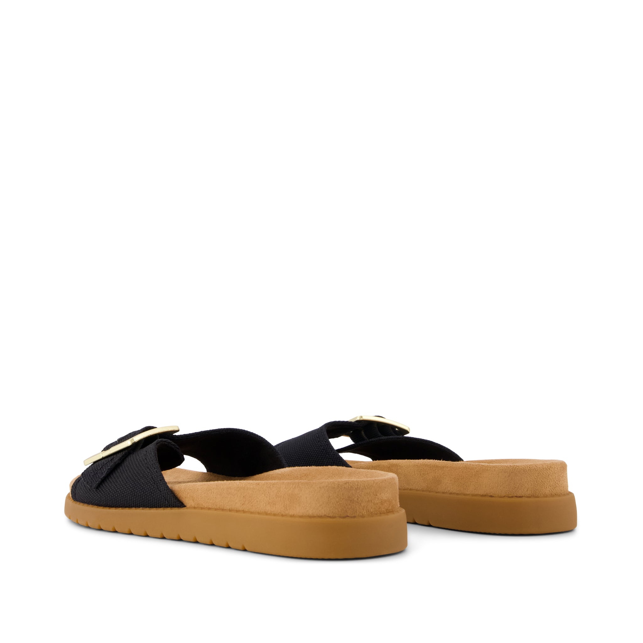 Marin Slide Sandal Black Canvas