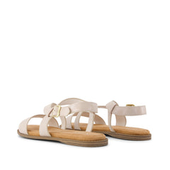 Mar Strappy Sandal Champagne Shimmer Suede