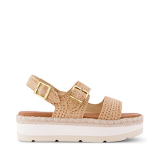 Giana Flatform Sandal Almond Crochet