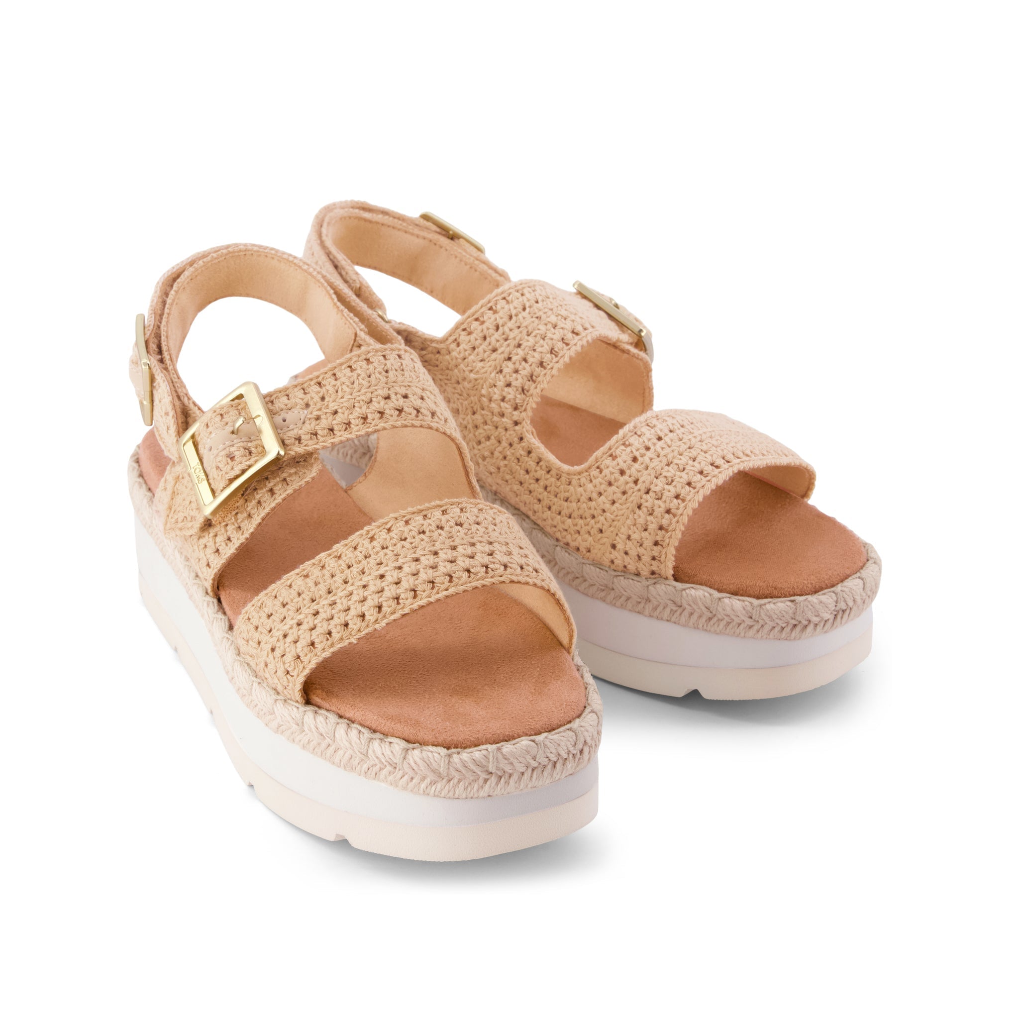 Giana Flatform Sandal Almond Crochet