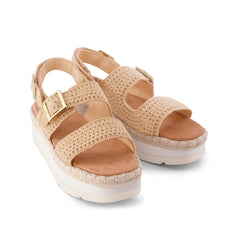 Giana Flatform Sandal Almond Crochet