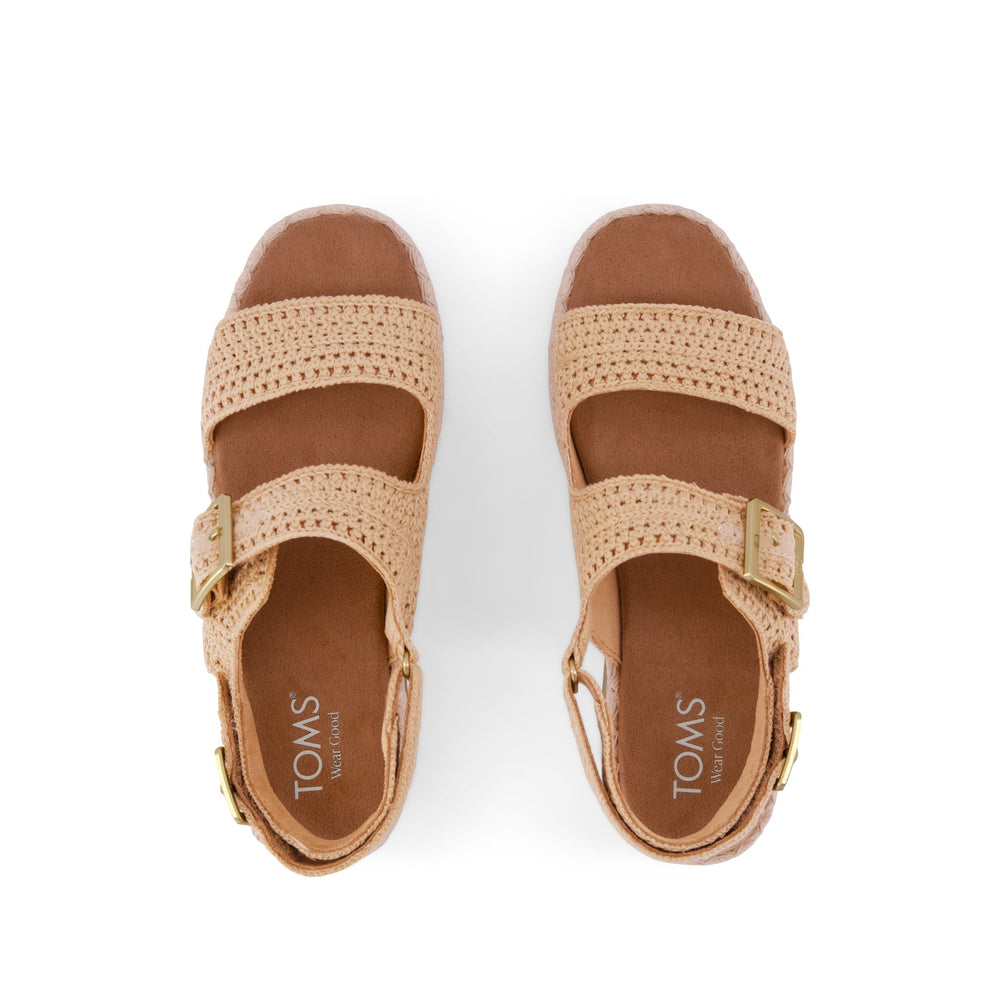 Giana Flatform Sandal Almond Crochet