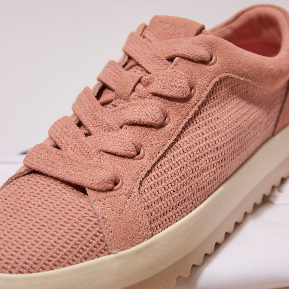 Rea Lace-Up Platform Sneaker Bloom Mesh and Suede