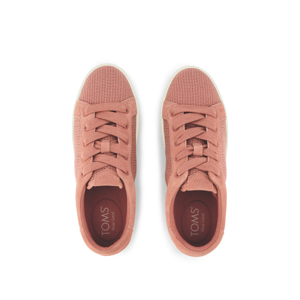 Rea Lace-Up Platform Sneaker Bloom Mesh and Suede