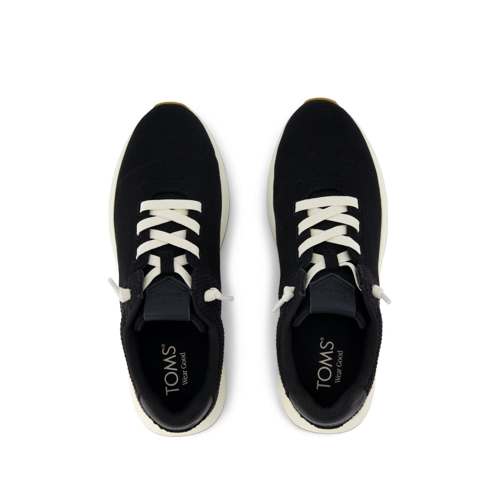 TRVL LITE Cabrillo Sneaker Water Repellent Black Canvas Mesh
