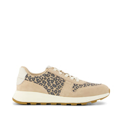 TRVL LITE Retro Runner Sneaker Water Repellent Natural Leopard Spots