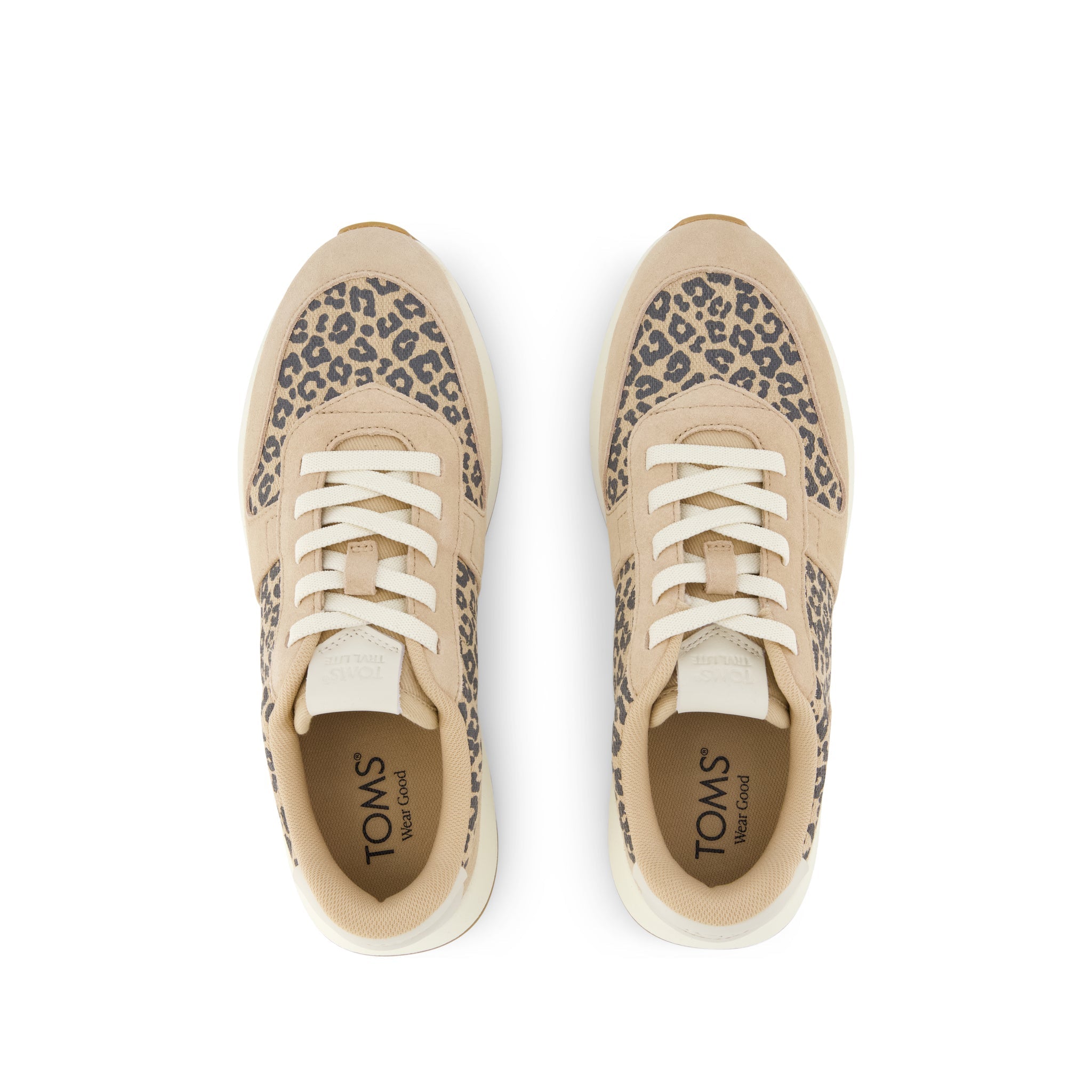 TRVL LITE Retro Runner Sneaker Water Repellent Natural Leopard Spots