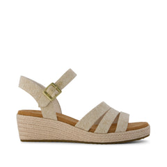 Julia Wedge Sandal Champagne Sparkle