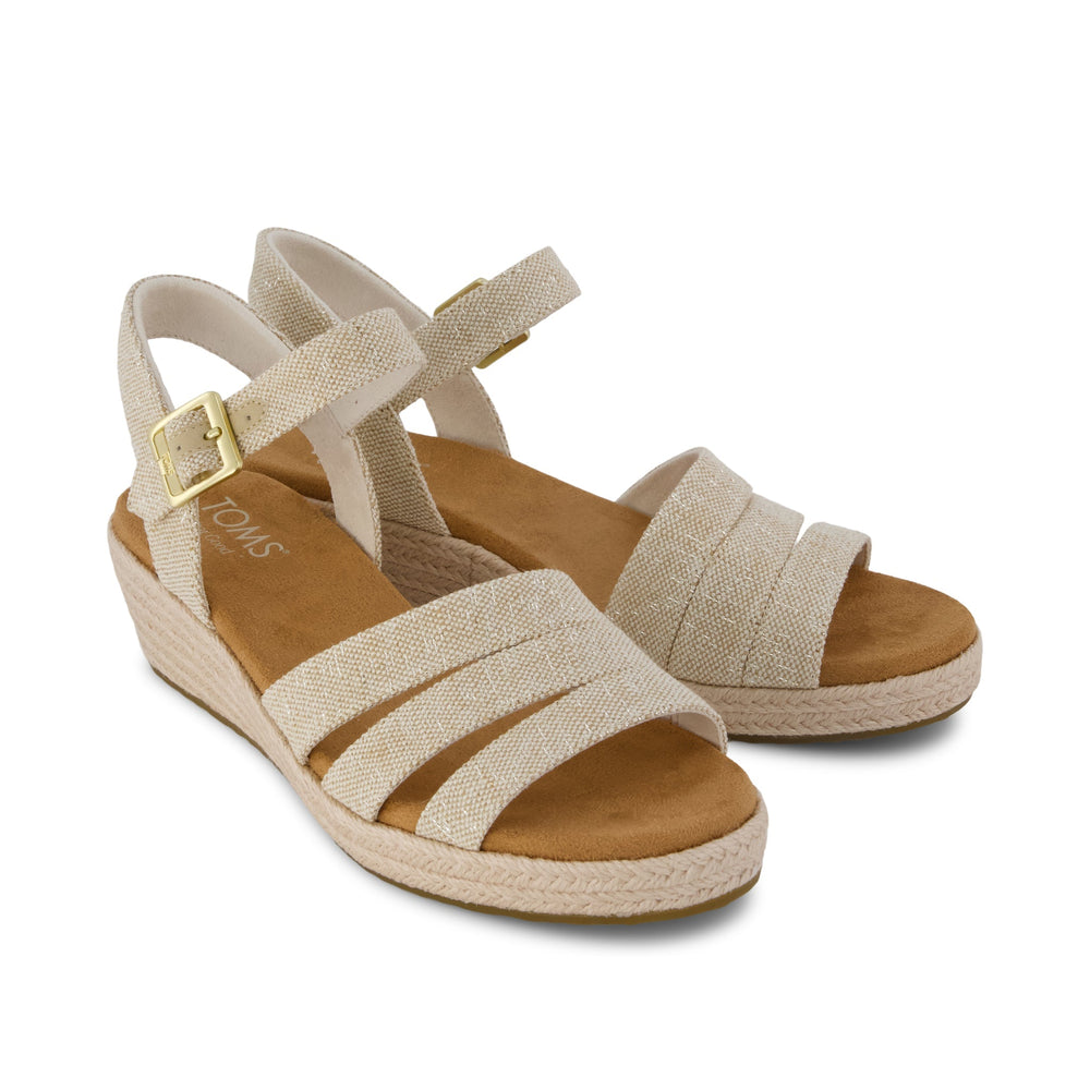 Julia Wedge Sandal Champagne Sparkle