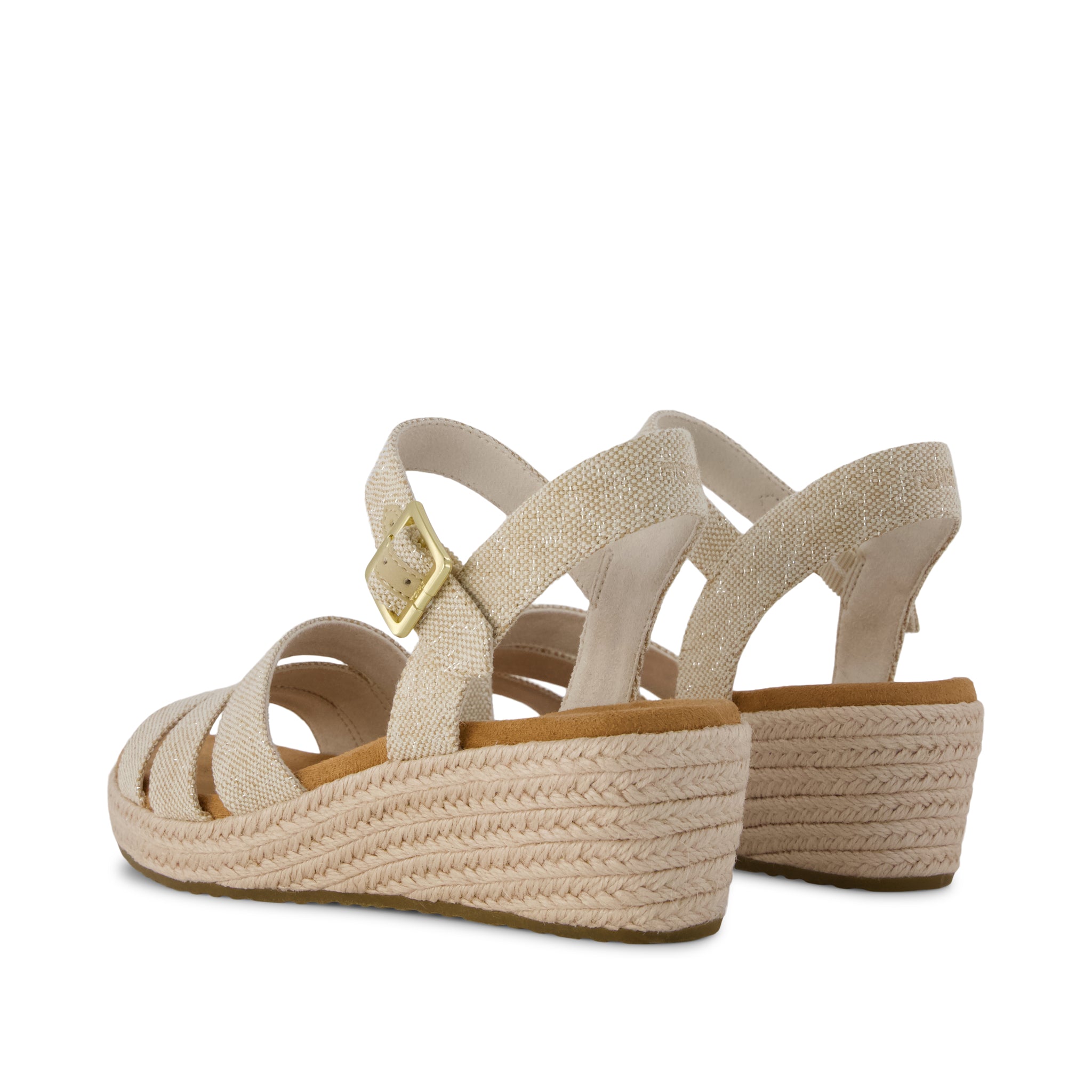 Julia Wedge Sandal Champagne Sparkle