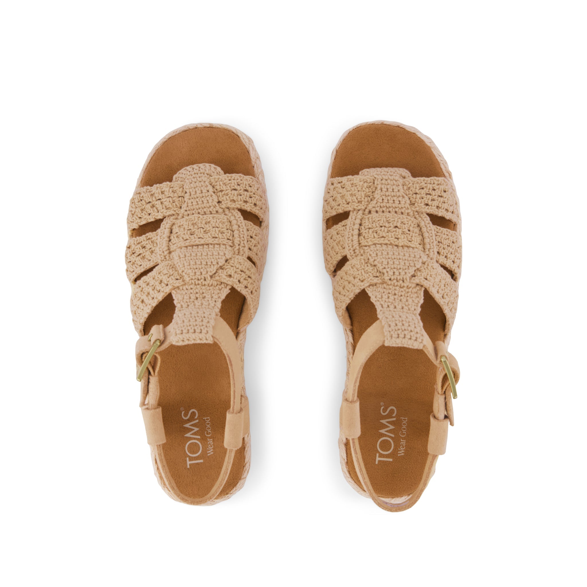 Jac Fisherman Sandal Caramel Crochet