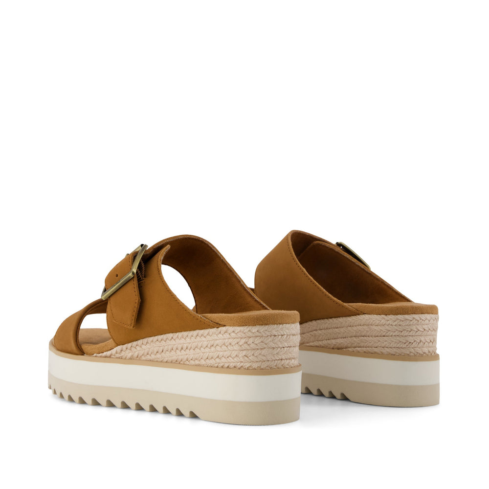 Diana Mule Wedge Sandal Brown Sugar