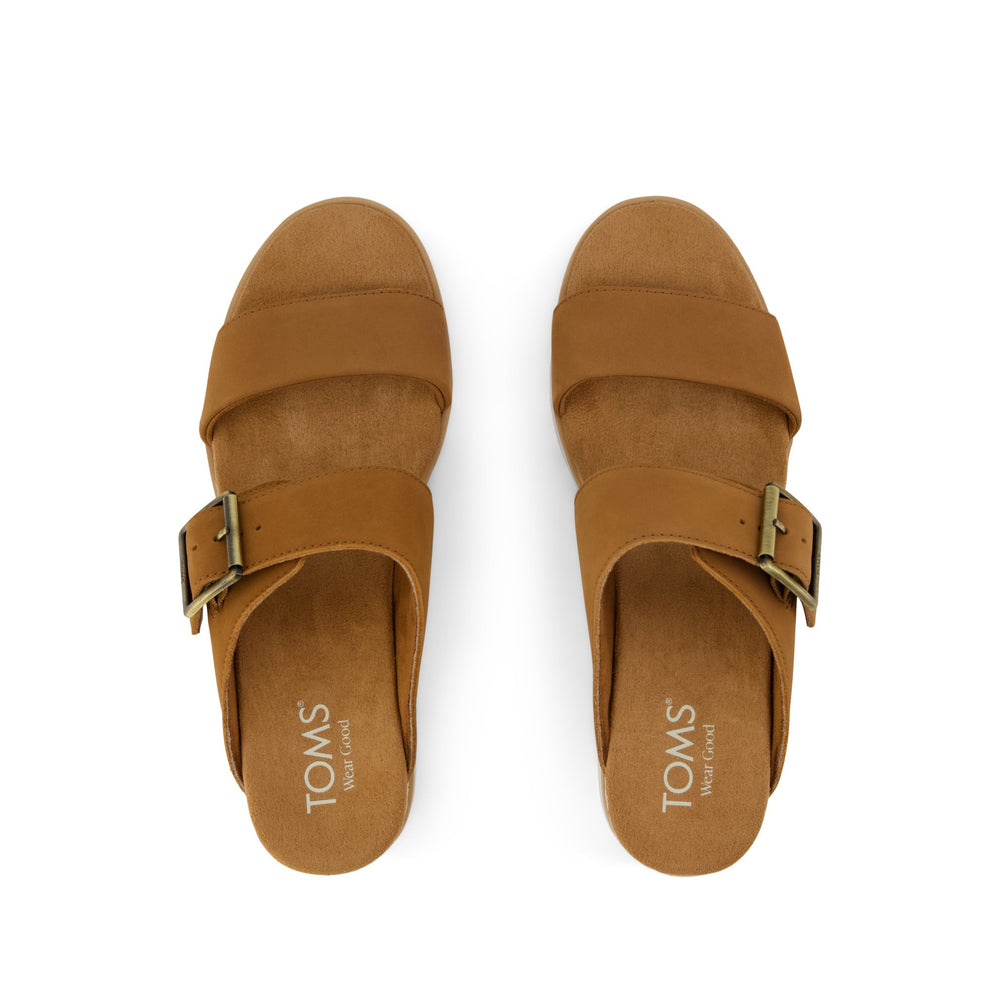 Diana Mule Wedge Sandal Brown Sugar