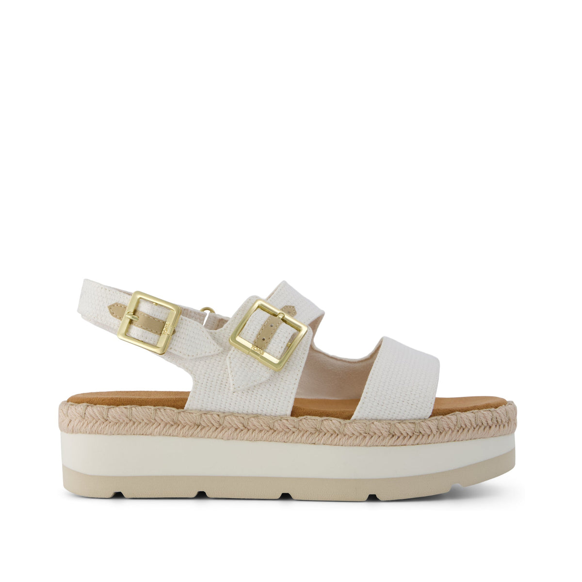 Giana Flatform Sandal White Woven