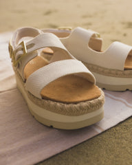 Giana Flatform Sandal White Woven