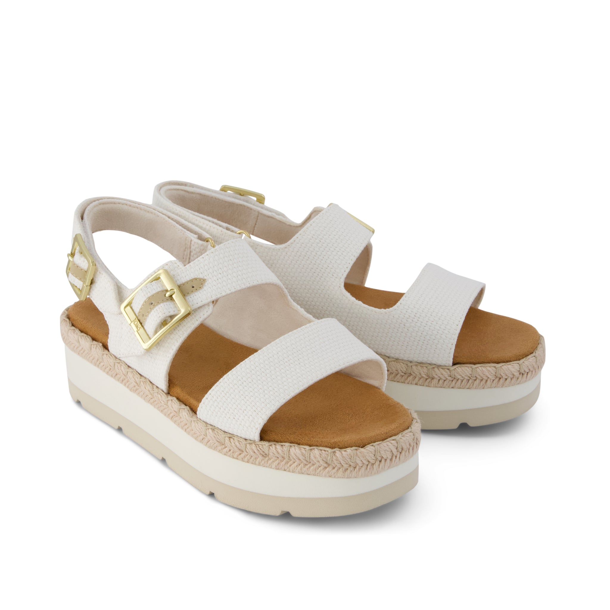 Giana Flatform Sandal White Woven