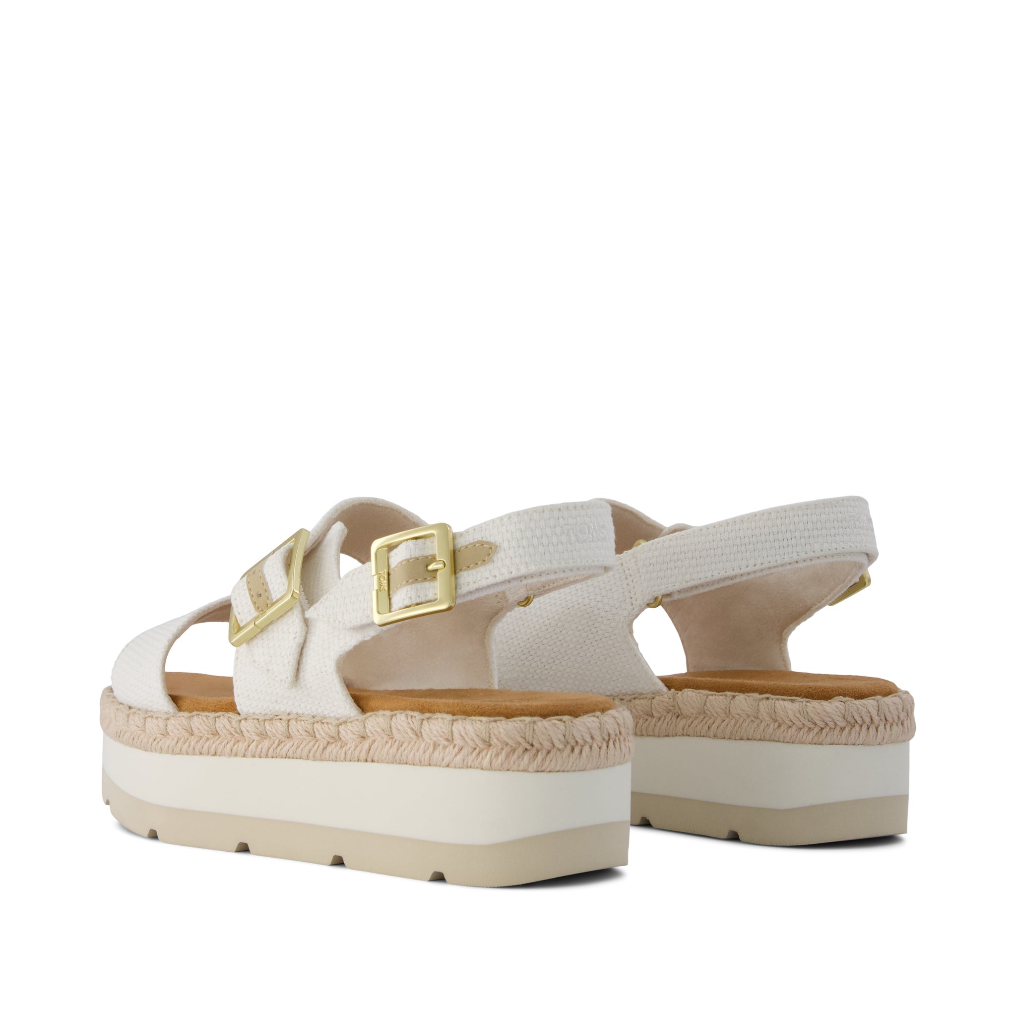Giana Flatform Sandal White Woven