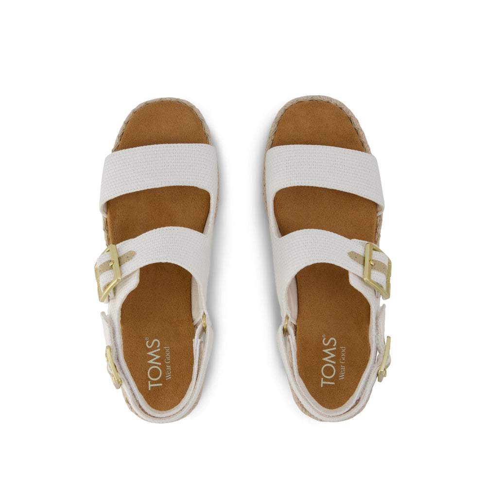 Giana Flatform Sandal White Woven