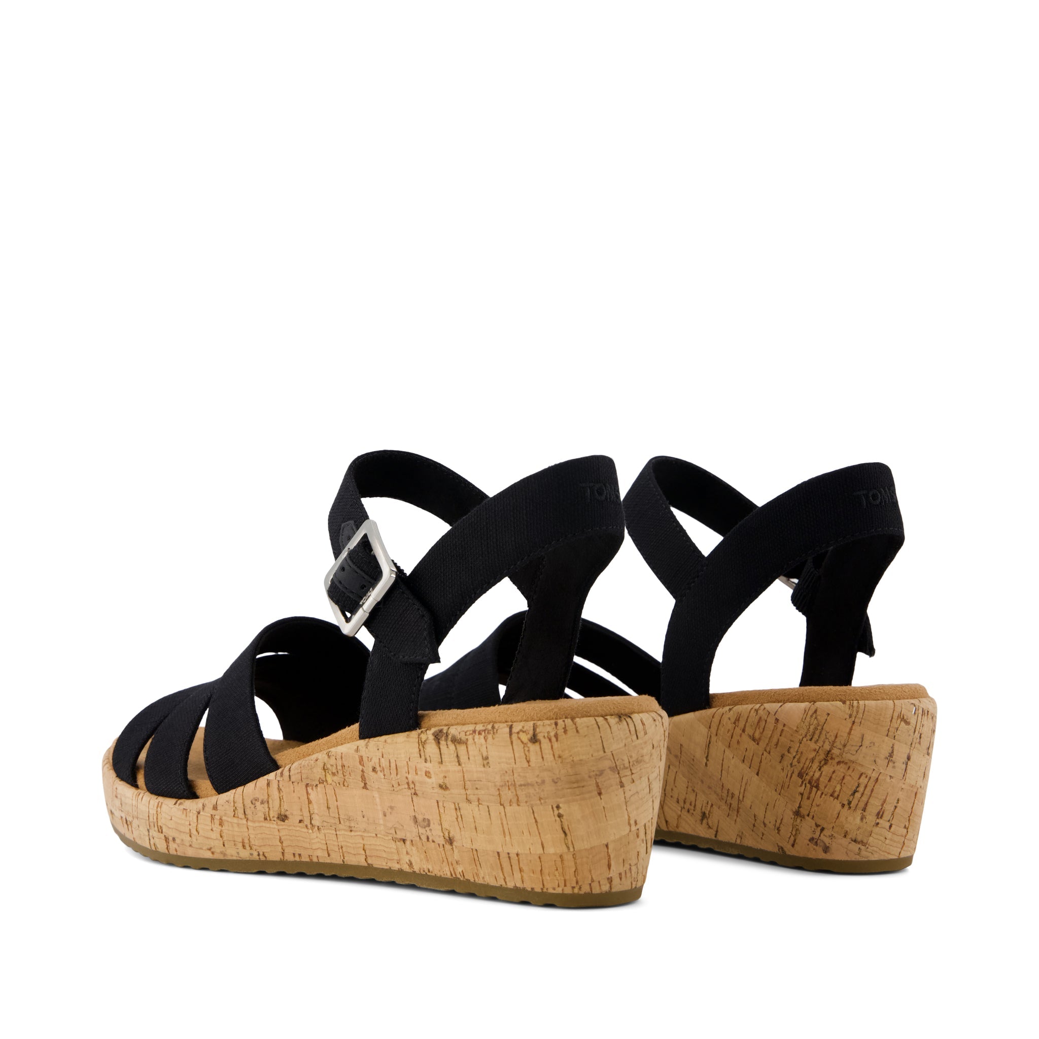 Julia Wedge Sandal Woven Black