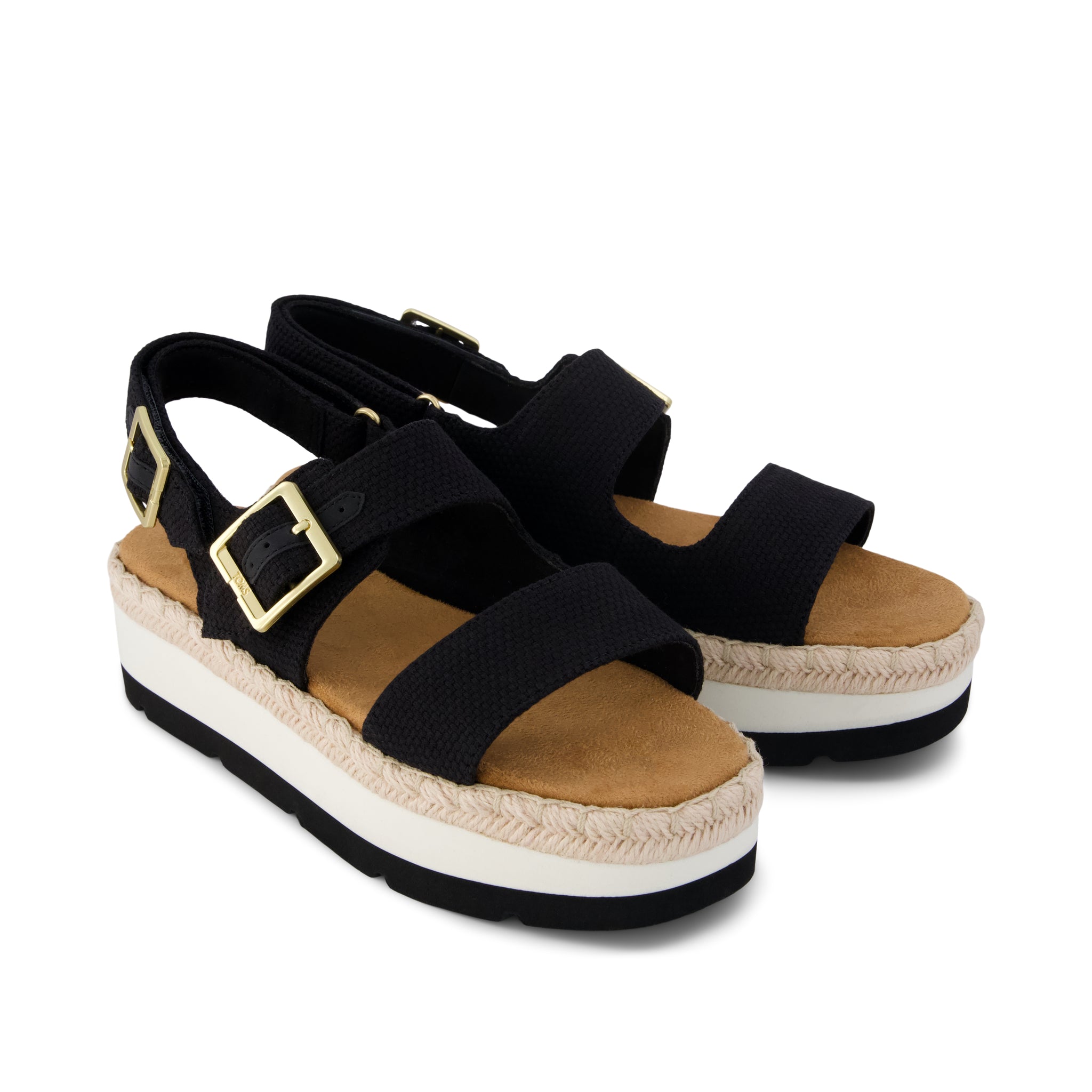 Giana Flatform Sandal Black Woven
