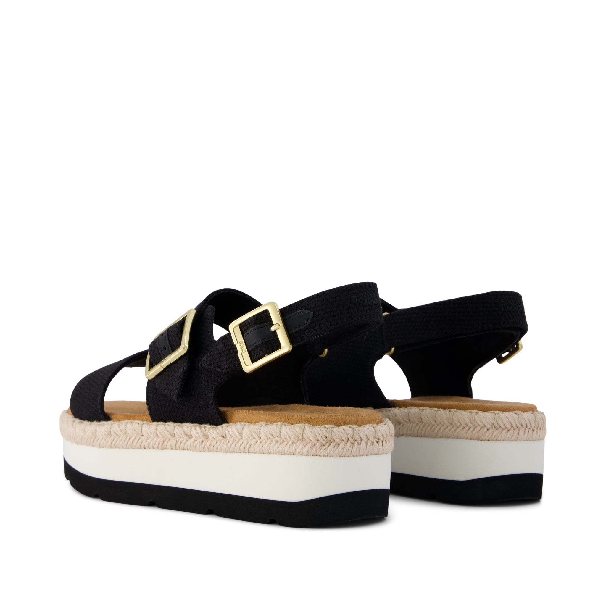 Giana Flatform Sandal Black Woven