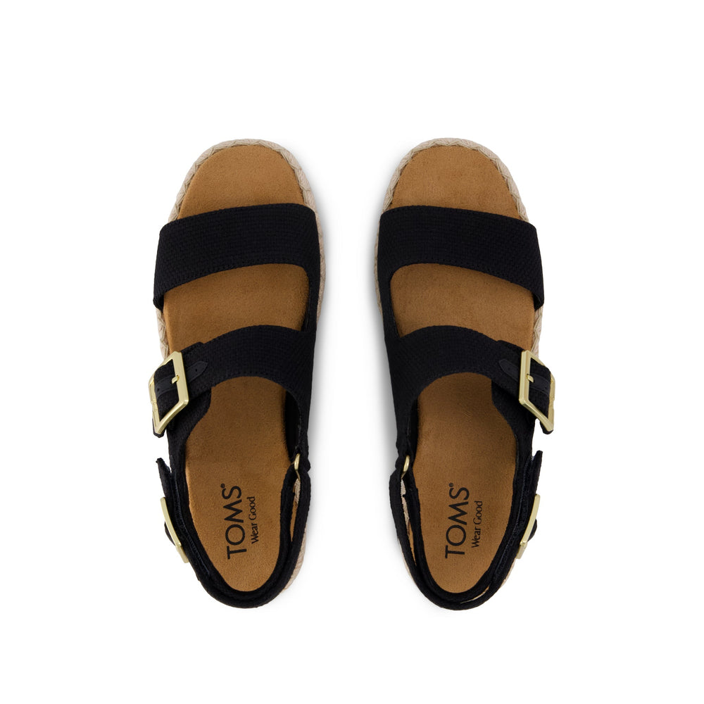 Giana Flatform Sandal Black Woven
