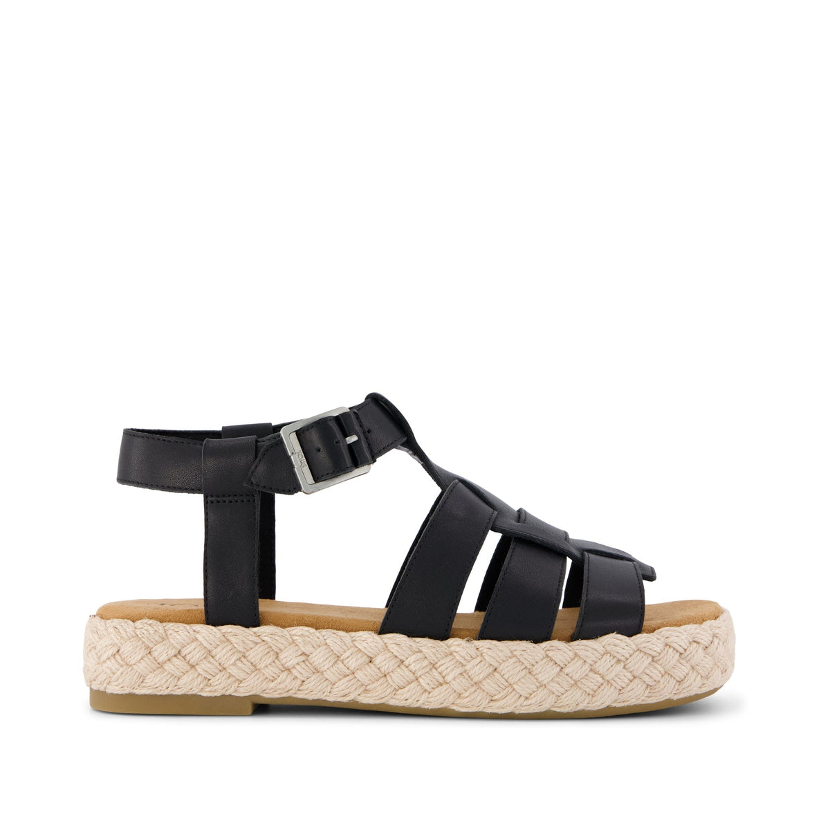 Jac Fisherman Sandal Black Leather