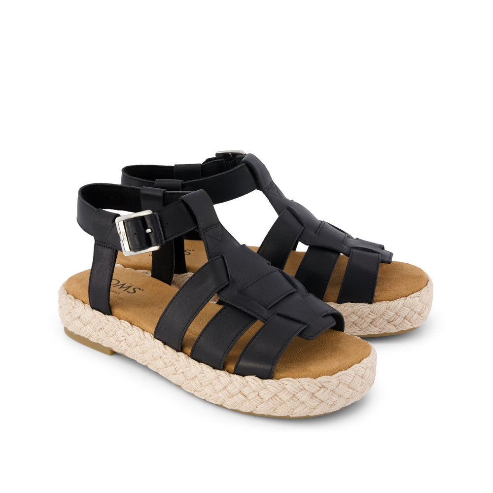 Jac Fisherman Sandal Black Leather