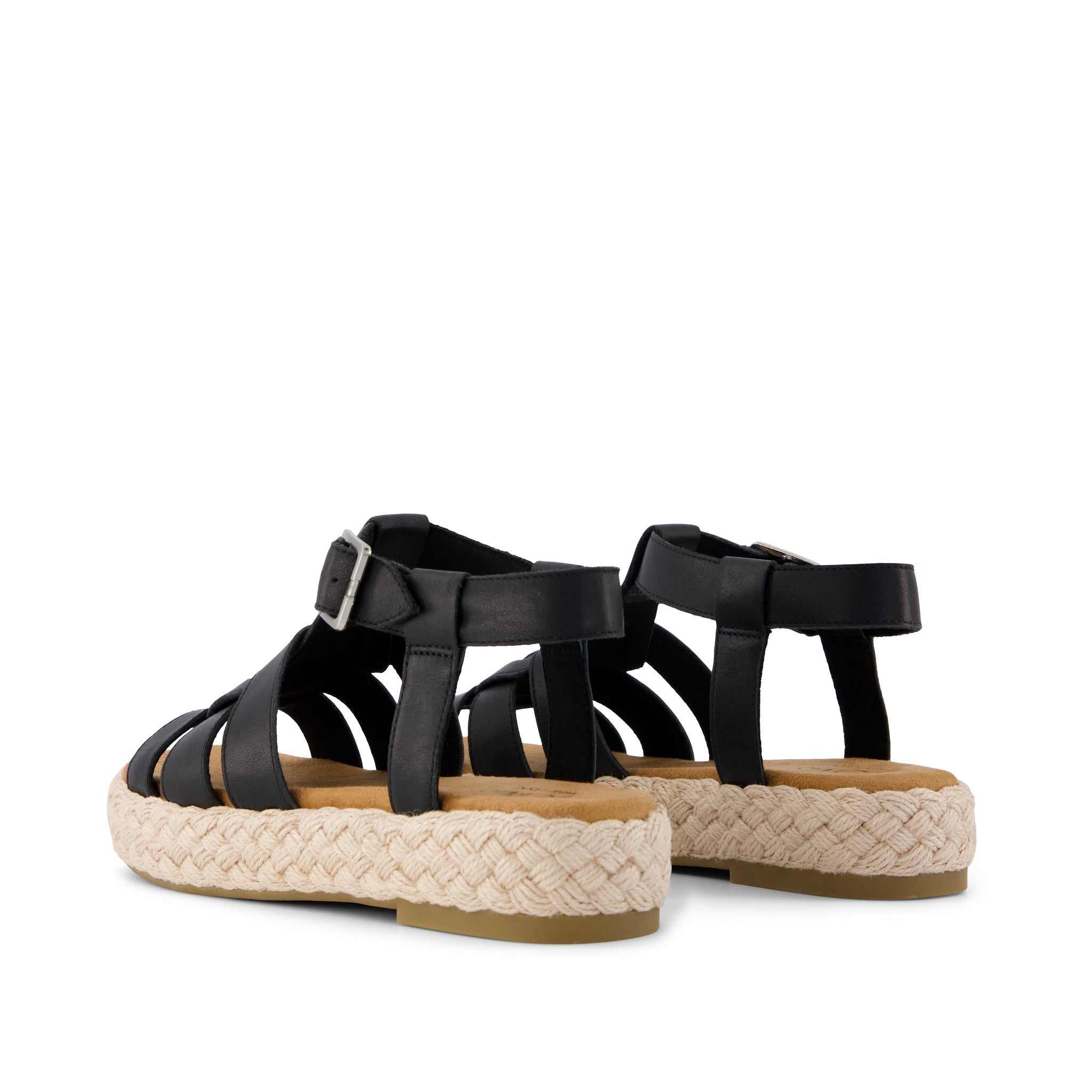 Jac Fisherman Sandal Black Leather