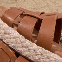 Jac Fisherman Sandal Brown Sugar Leather