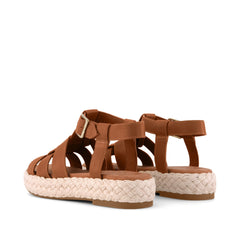 Jac Fisherman Sandal Brown Sugar Leather