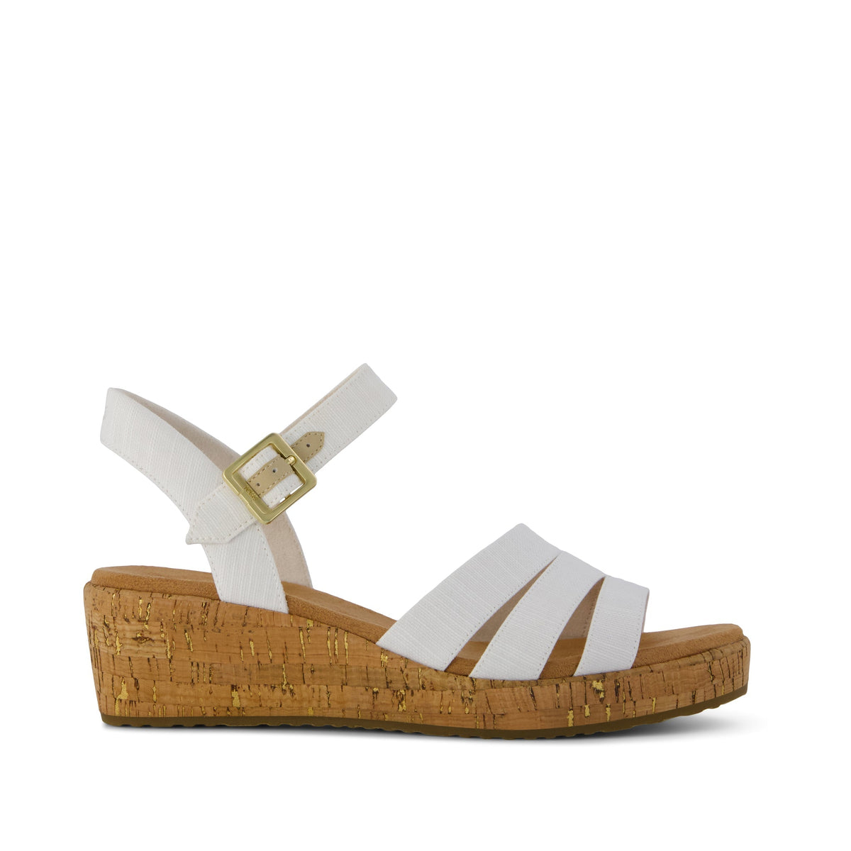 Julia Wedge Sandal Woven White