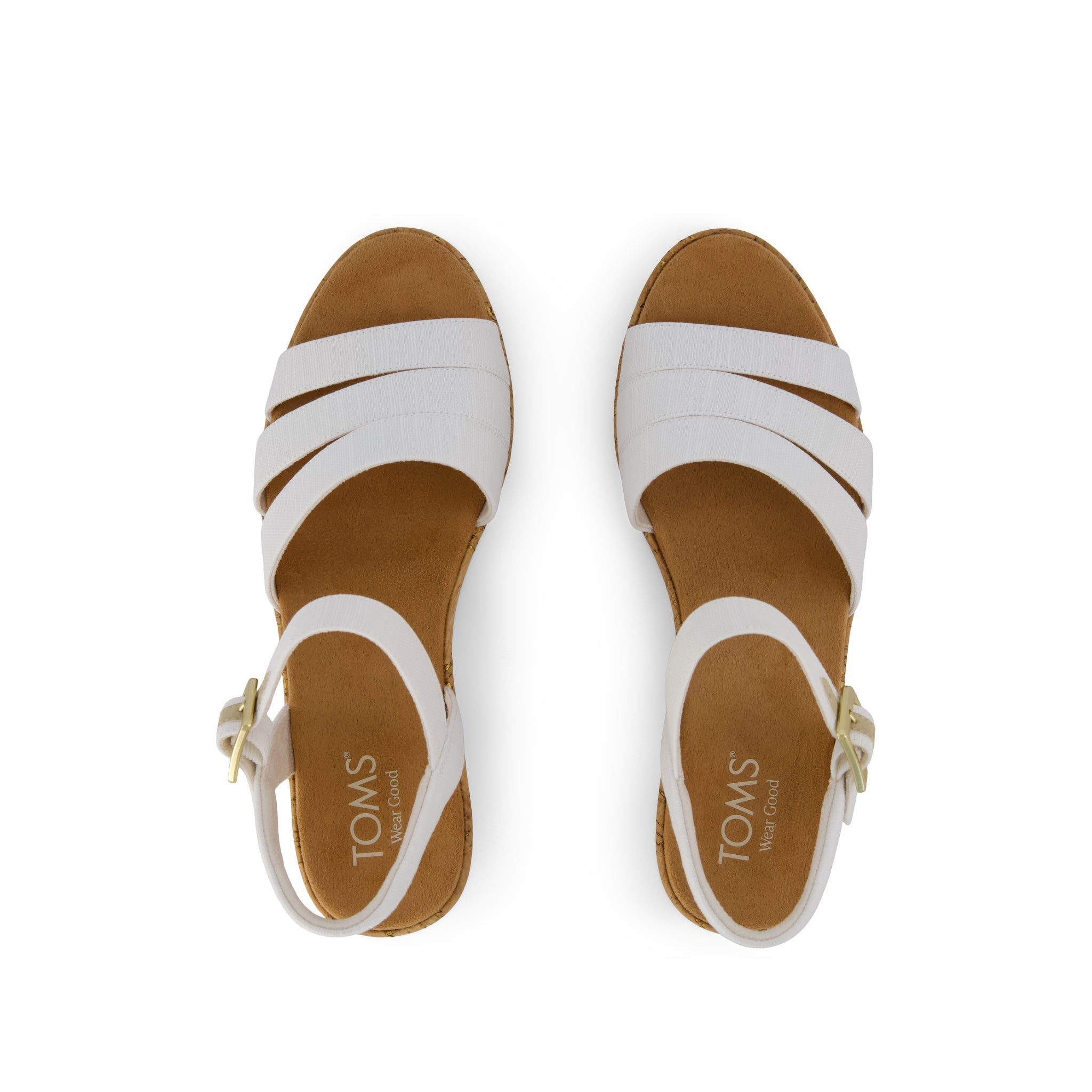 Julia Wedge Sandal Woven White