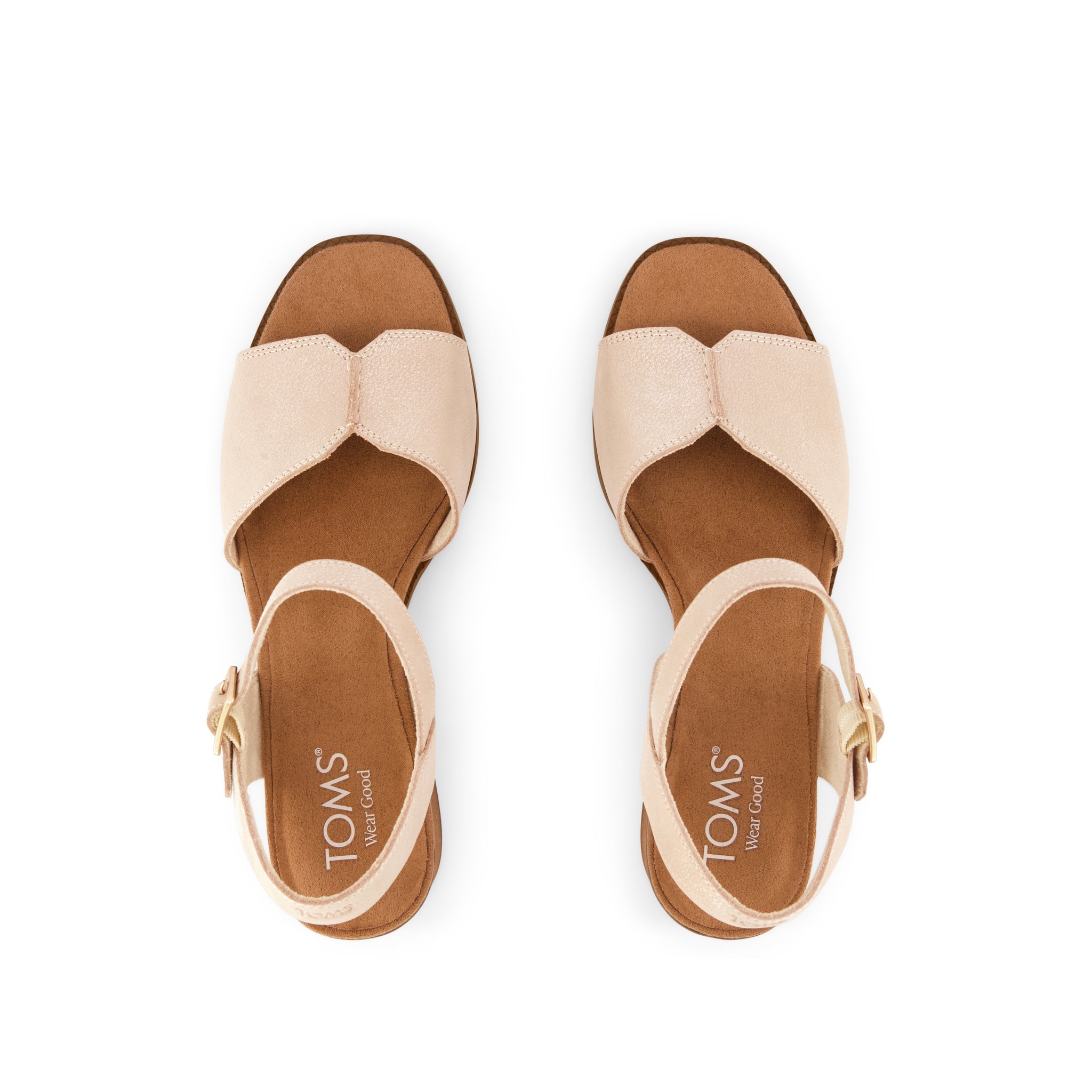 Eloise Sandal Champagne Shimmer Suede