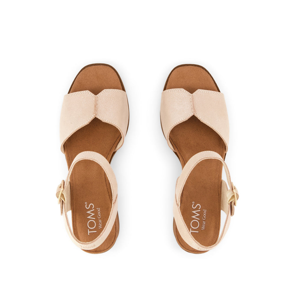 Eloise Sandal Champagne Shimmer Suede