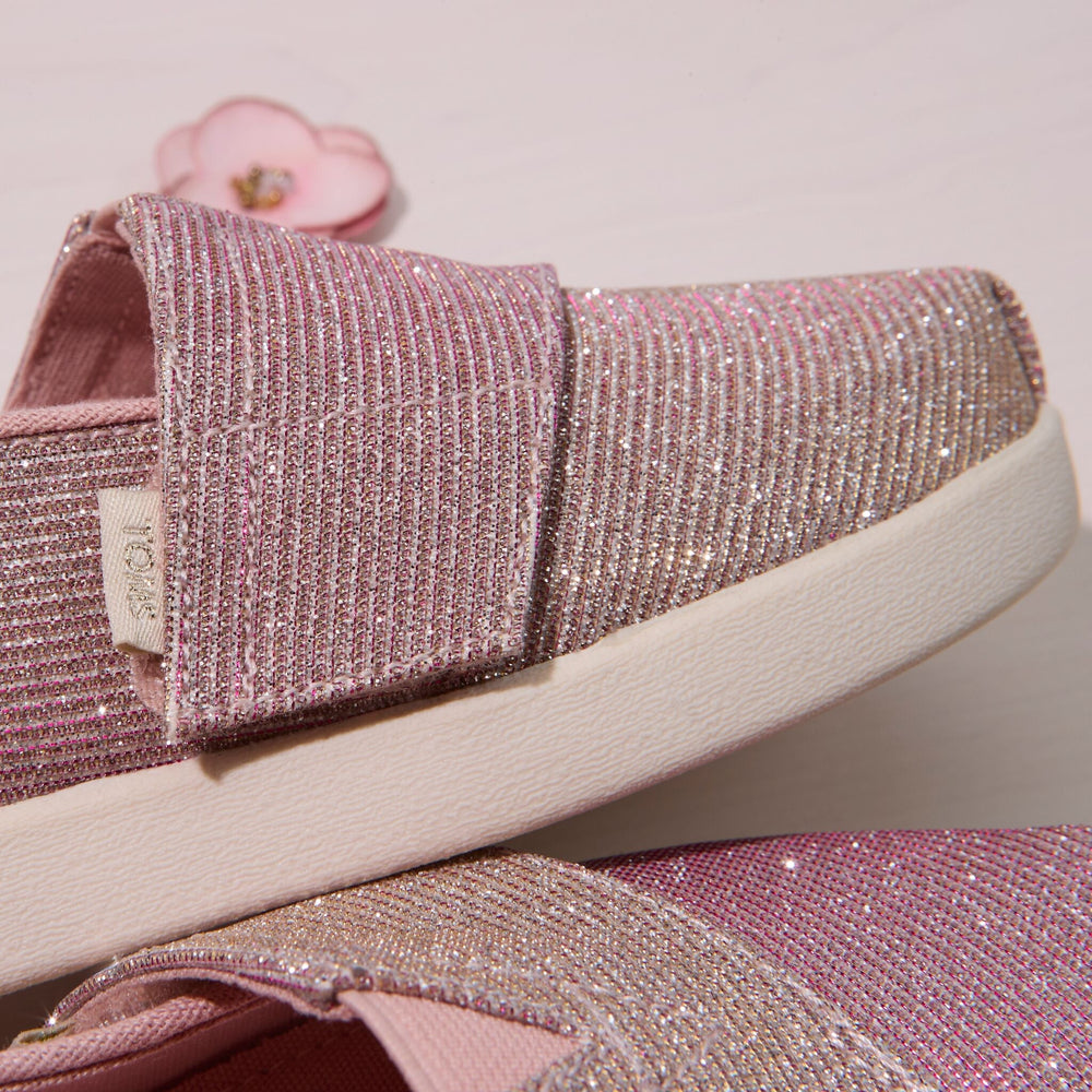 Alpargata Classic Kids Shoe Rose Glitter Corduroy