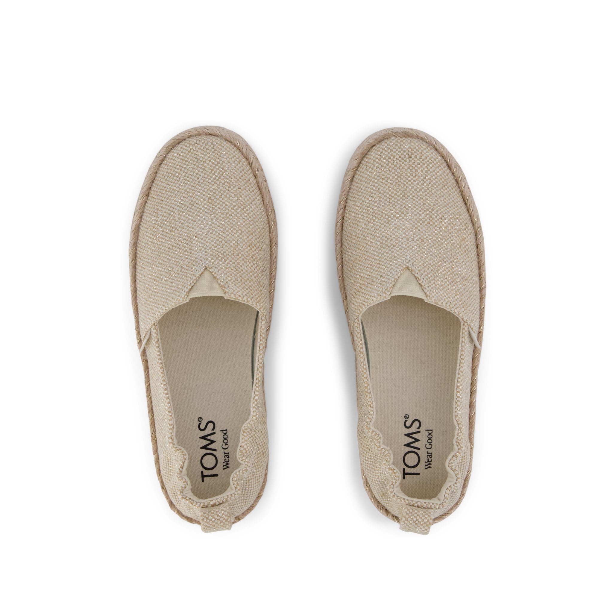 Valencia Platform Kids Espadrille Champagne Glimmer