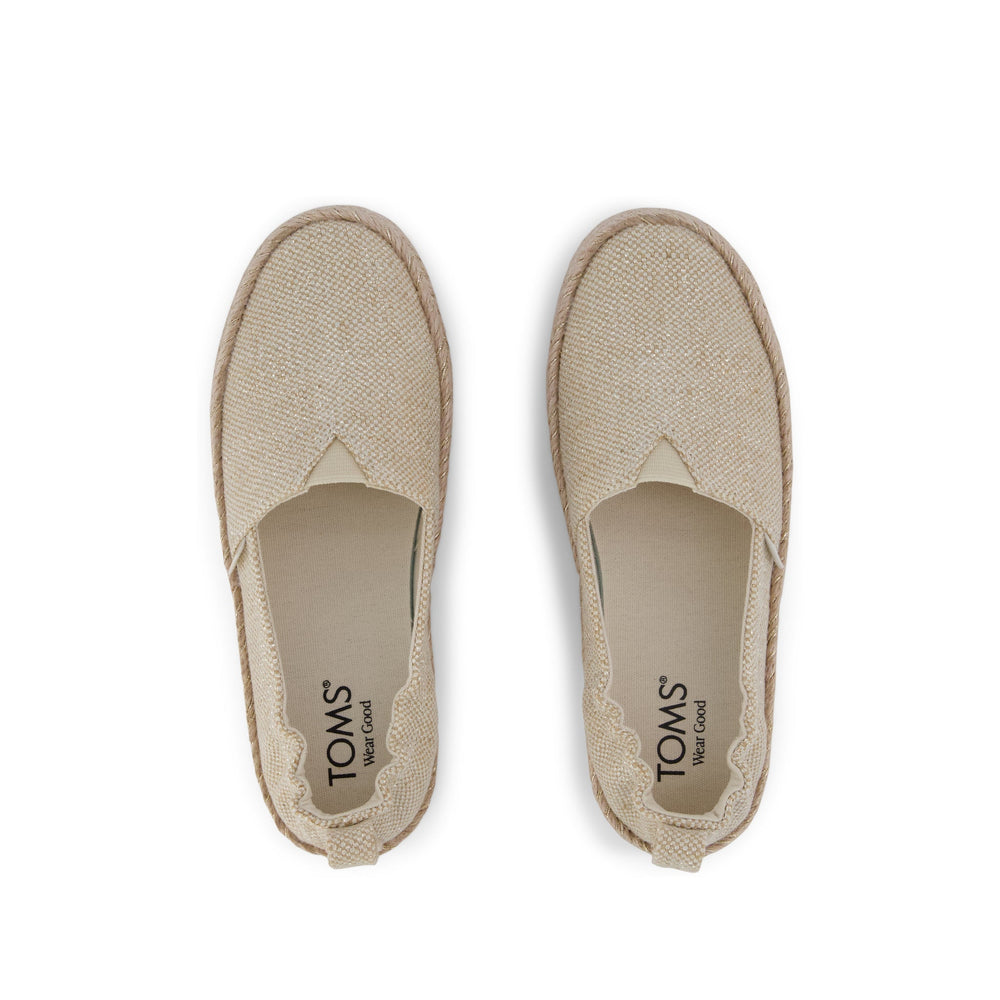 Valencia Platform Kids Espadrille Champagne Glimmer