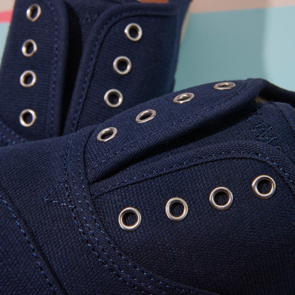 Cordones Plus Kids Sneaker Navy Canvas