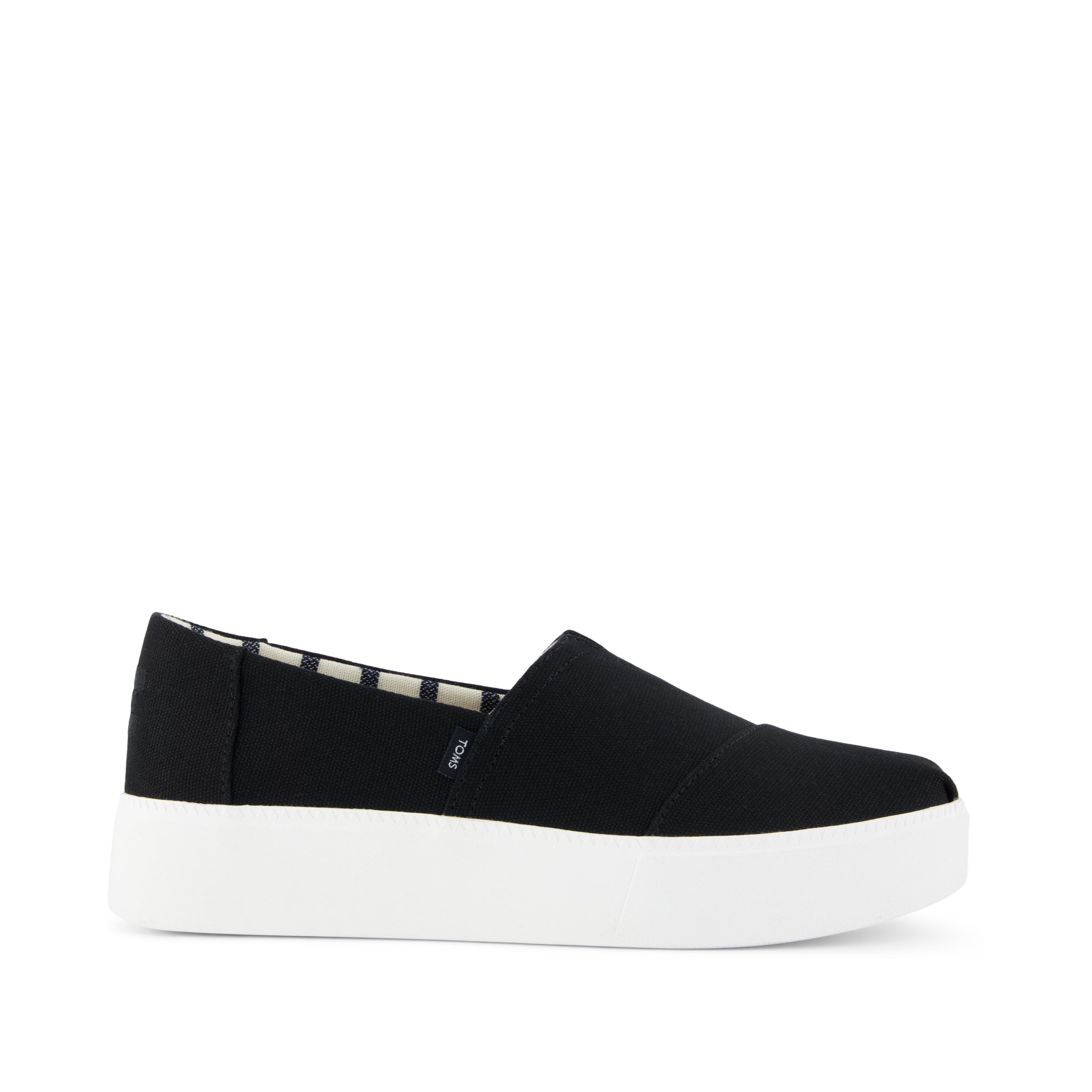 Asher Platform Slip On Sneaker Black Canvas